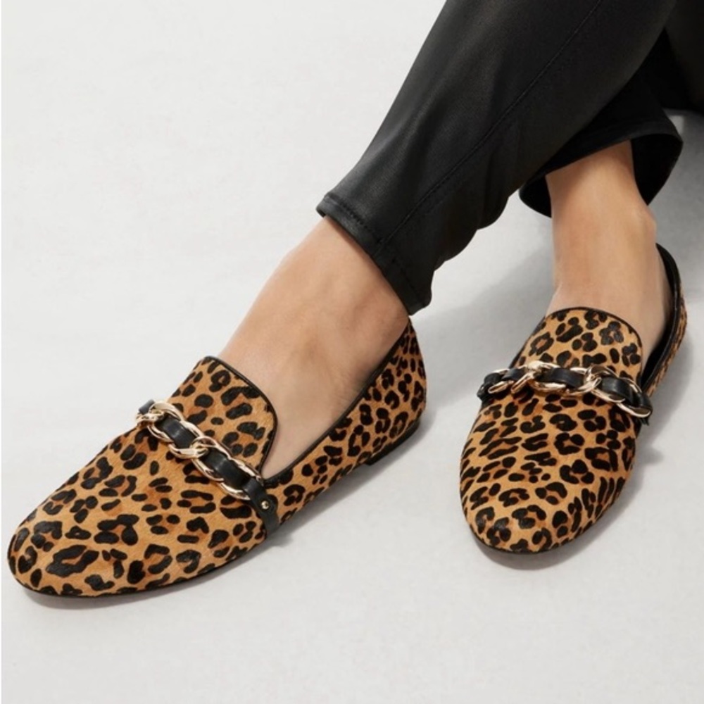 Chicos Calf Hair Leopard Shoes NWT